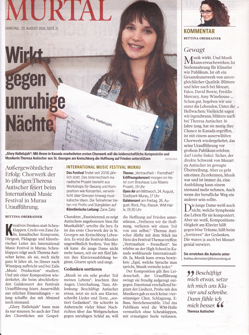 07 Kleine Zeitung Murtal 20.August 2016